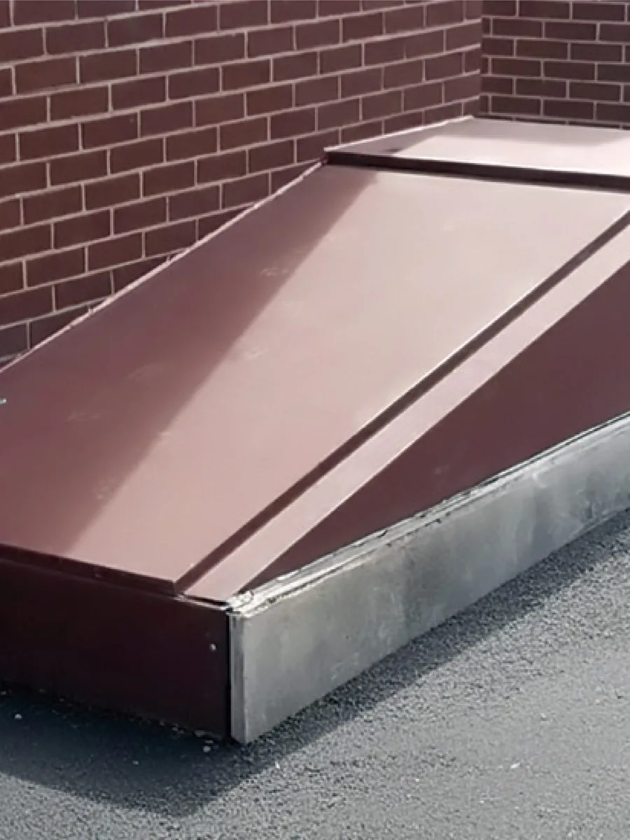 EcoSpect Along Side Cellar Doors detail installation in Harford, Cortland County, NY